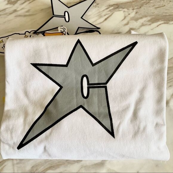 Carpet Company x Nike Dunk White Grey C-Star Logo Skateboarding T-Shirt NWT - Picture 11 of 16